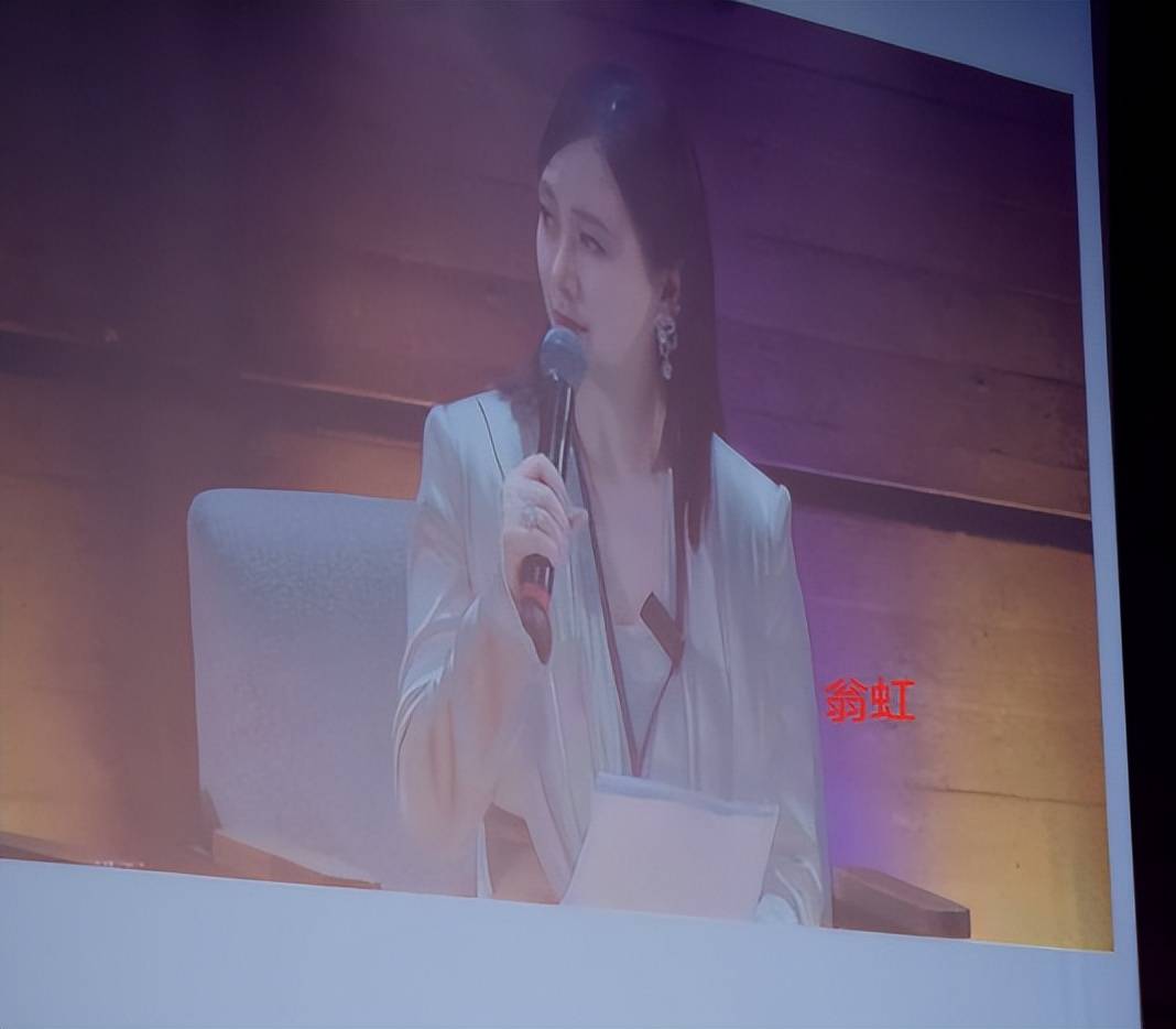 斜大小眼明显穿华贵礼服联合国演讲冰球突破56岁翁虹近况曝光脸歪嘴(图8)